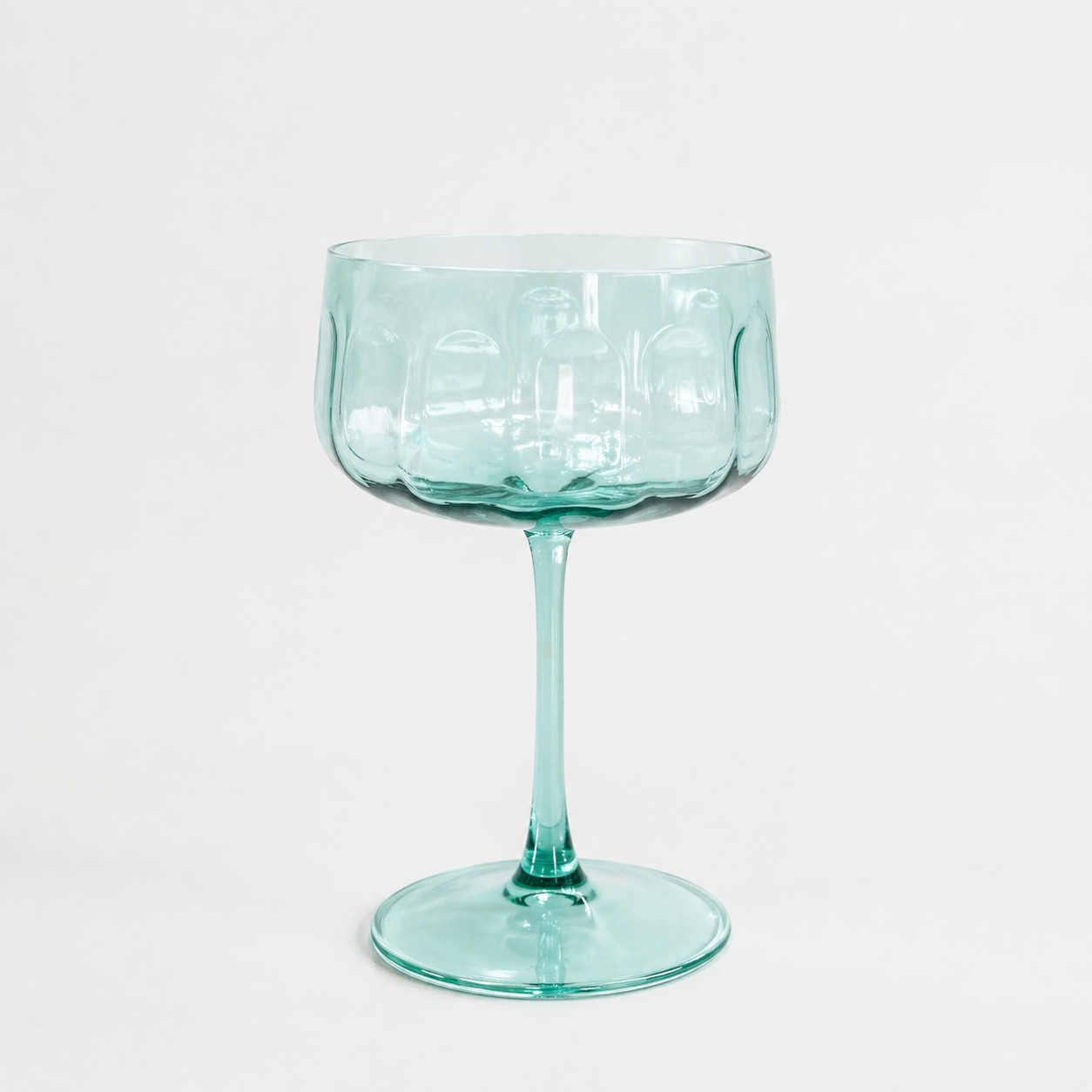 Green Coupe Glass