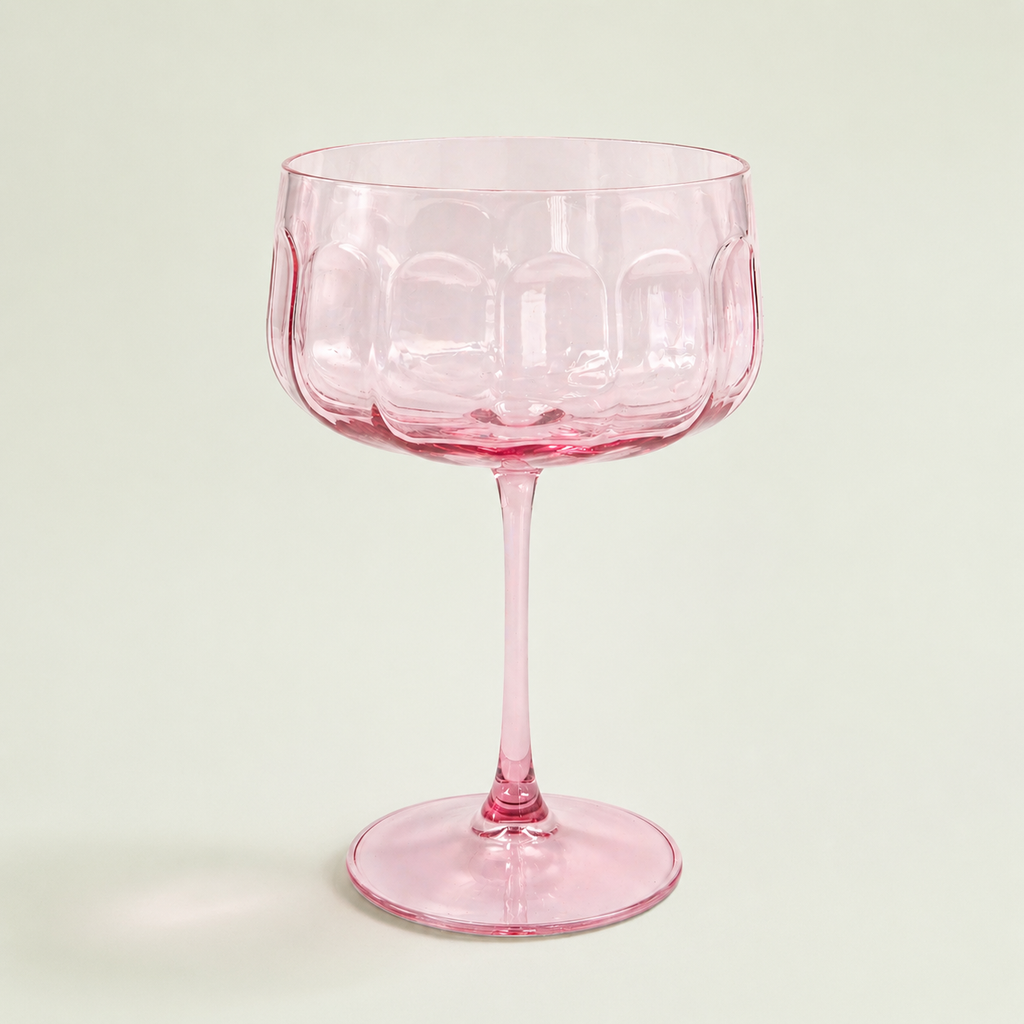 Pink Coupe Glass
